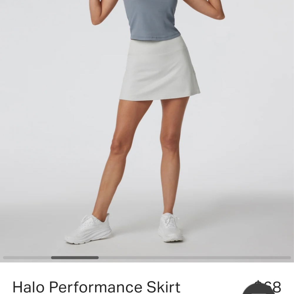 VUORI Halo Performance Skirt Pale Heather Grey Small